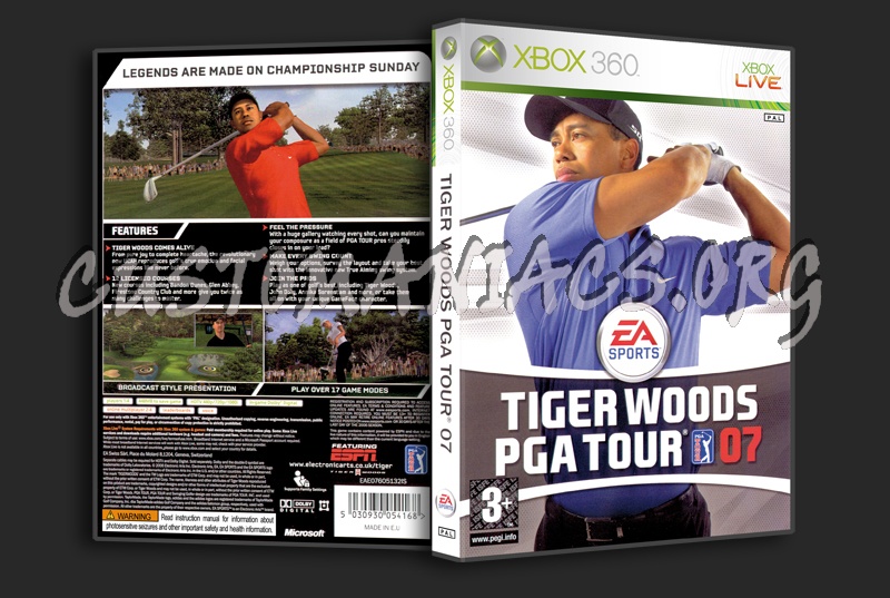 Tiger Woods PGA Tour '07 dvd cover