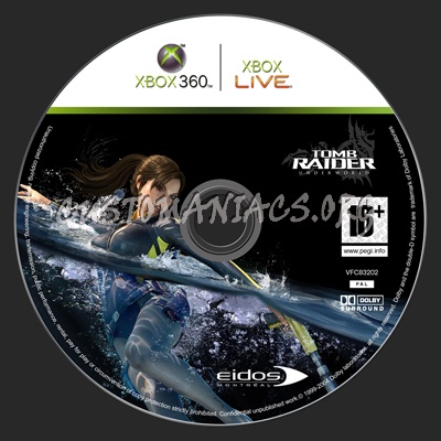 Tomb Raider Underworld dvd label