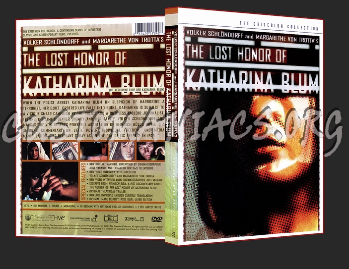 177 - The Lost Honor  of Katharina Blum dvd cover