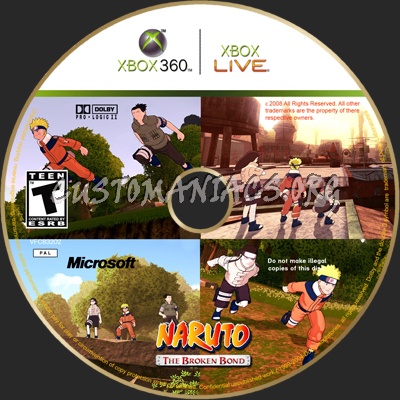 Naruto The Broken Bond dvd label