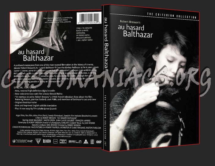 297 - Au Hasard Balthazar dvd cover