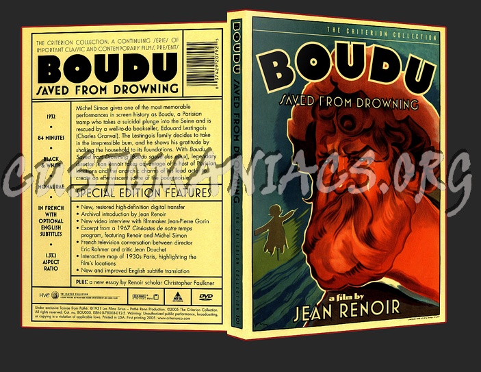 305 - Boudu Saved from Drowning dvd cover