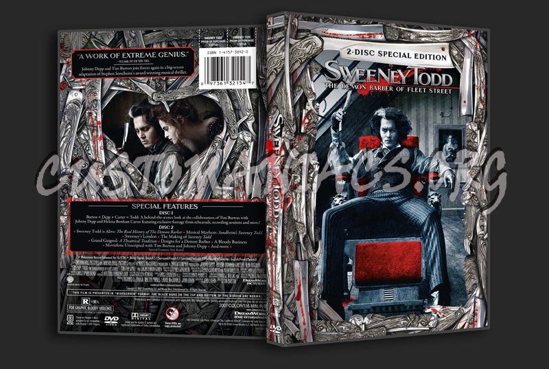 Sweeney Todd: The Demon Barber of Fleet Street dvd cover