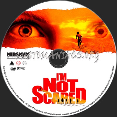 I'm Not Scared dvd label