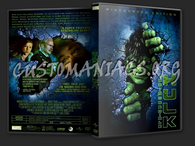 The Incredible Hulk dvd cover