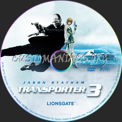 Transporter 3 dvd label