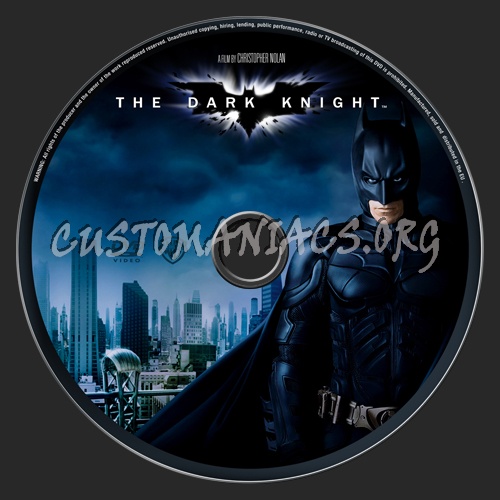 The Dark Knight dvd label