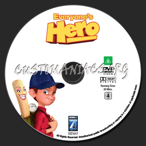 Everyone's Hero dvd label