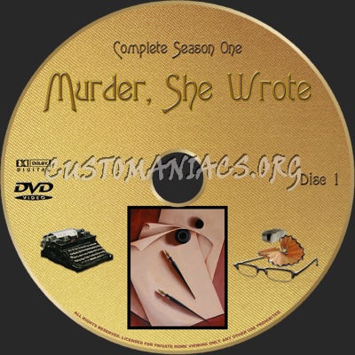 Murder She Wrote Season 1 dvd label