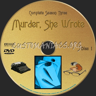 Murder She Wrote Season 3 dvd label
