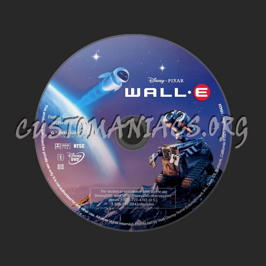 Wall-E dvd label