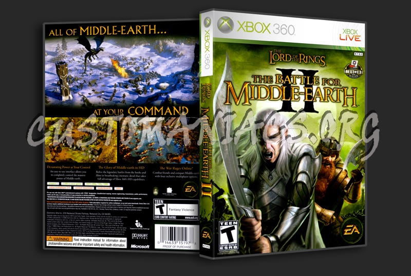 The Lord Of The Rings - Battle For Middle Earth 2 dvd cover