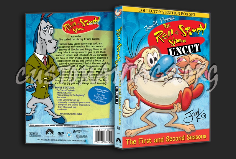 The Ren & Stimpy Show Season 1 and 2 dvd cover