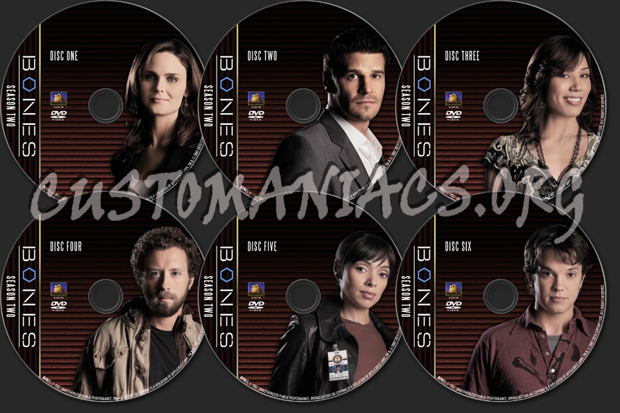 Bones - TV Collection Season Two dvd label
