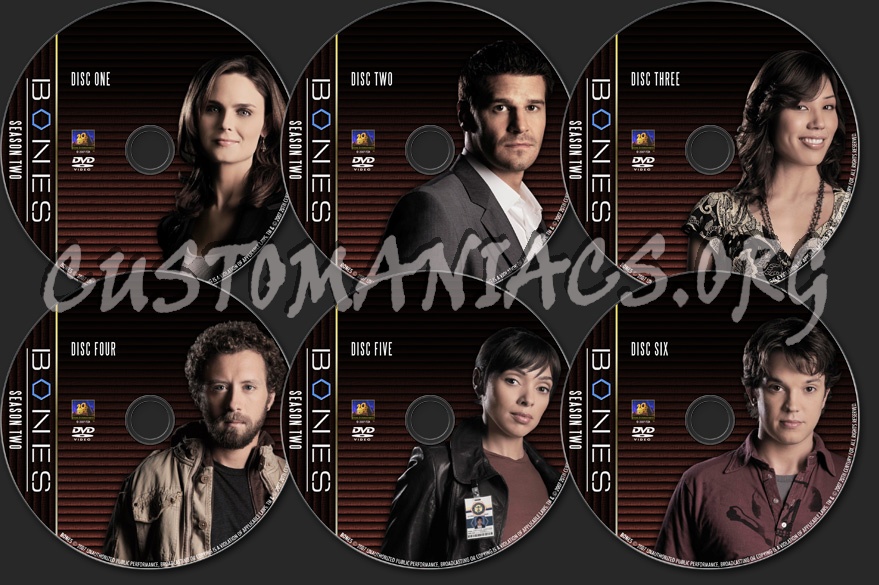 Bones - TV Collection Season Two dvd label