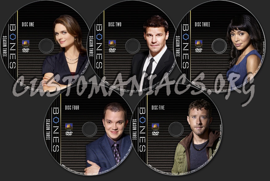 Bones - TV Collection Season Three dvd label