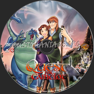 Quest for Camelot dvd label