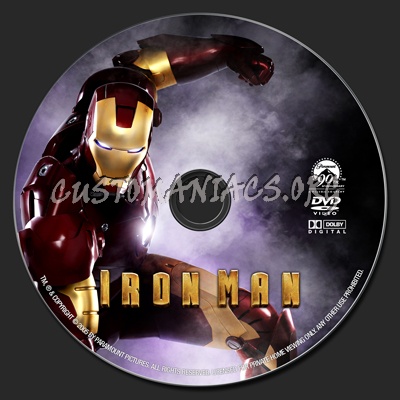 Iron Man dvd label