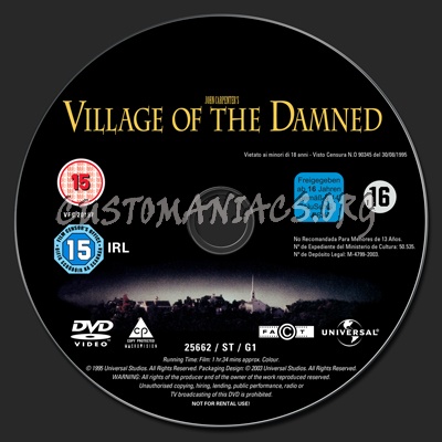 Village Of The Damned dvd label