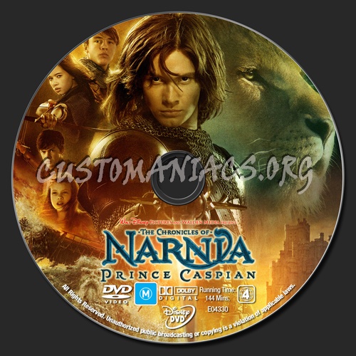 The Chronicles Of Narnia - Prince Caspian dvd label