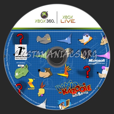 Banjo-Kazooie Nuts and Bolts dvd label