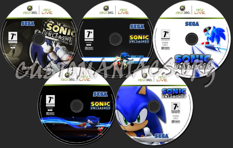 Sonic Unleashed dvd label
