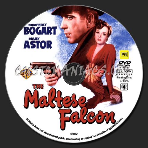 The Maltese Falcon dvd label