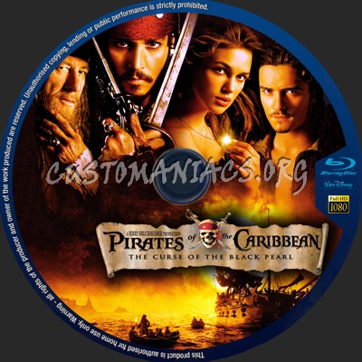Pirates of the Caribbean  1-2-3 blu-ray label