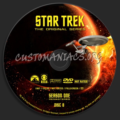 Star Trek - The Original Series Season One  Remastered dvd label