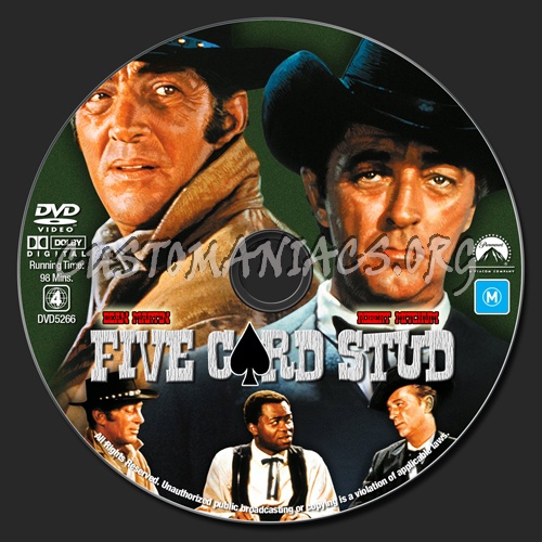 Five Card Stud dvd label