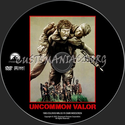 Uncommon Valor dvd label