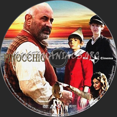 Pinocchio dvd label