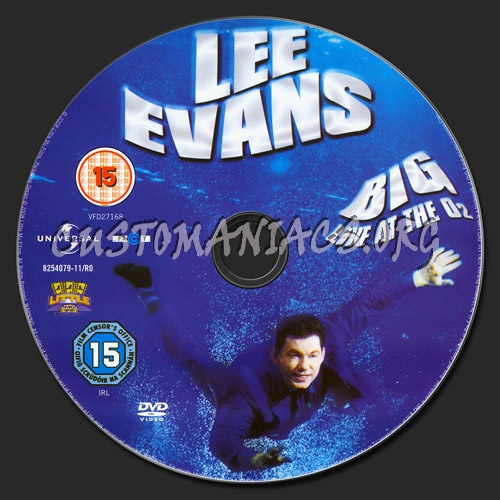 Lee Evans Big Live At The O2 dvd label