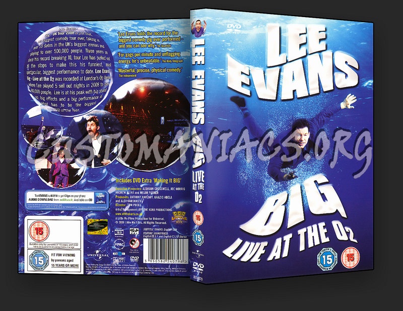 Lee Evans Big Live At The O2 dvd cover