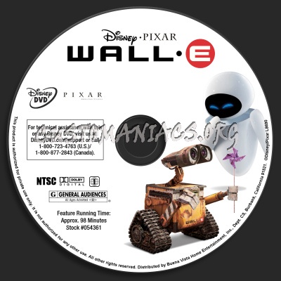 Wall - E dvd label