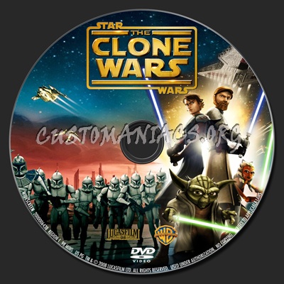 Star Wars The Clone Wars dvd label