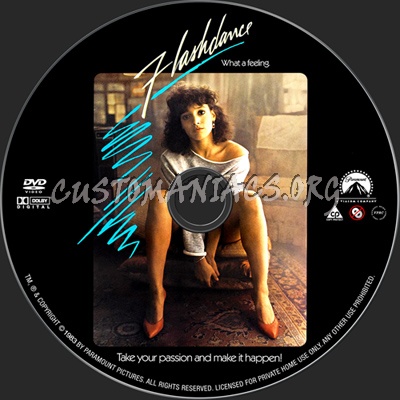 Flashdance dvd label