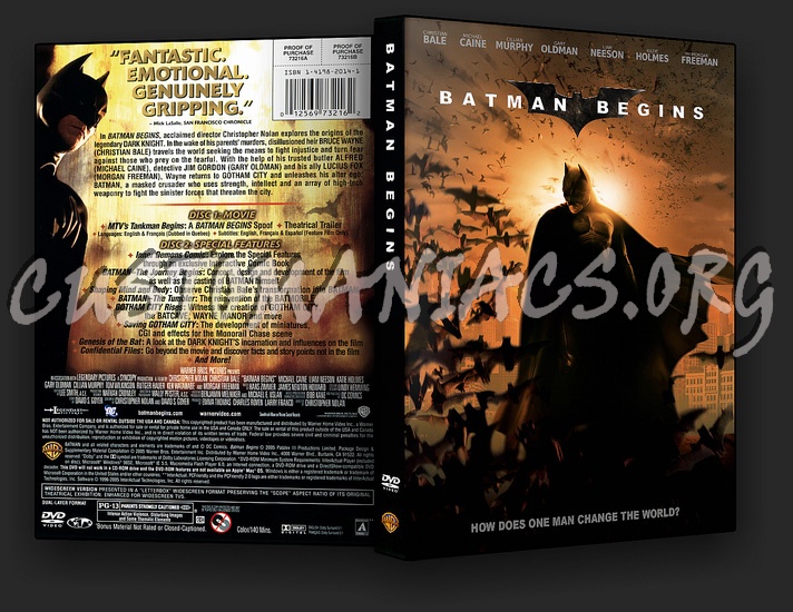 Batman Begins & The Dark Knight Set dvd cover