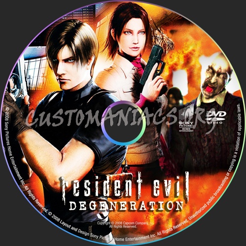 Resident Evil Degeneration dvd label
