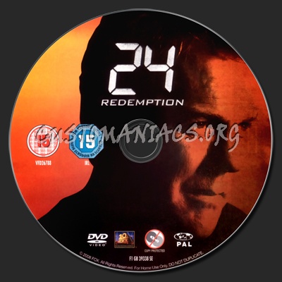 24: Redemption dvd label