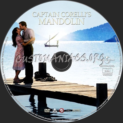 Captain Corelli's Mandolin dvd label