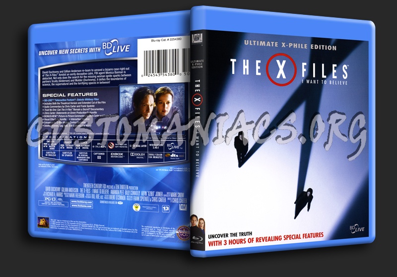 The X Files: I Want to Believe blu-ray cover