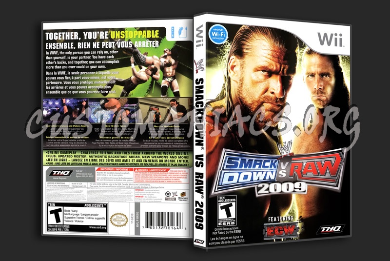 Smack Down Vs Raw 2009 dvd cover