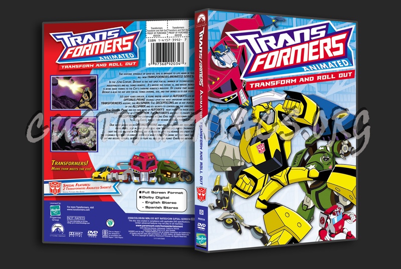 Transformers Animated Transform and Roll out dvd cover