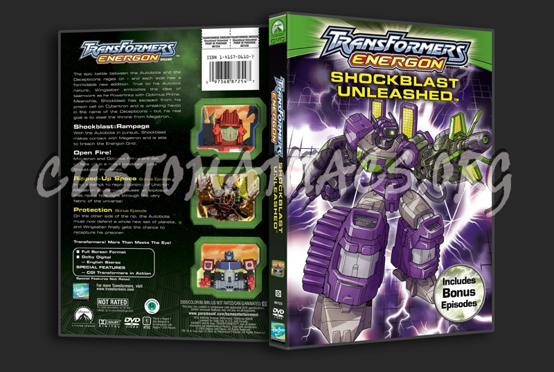 Transformers Energon Shockblast Unleashed dvd cover