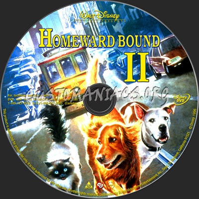 Homeward Bound II dvd label