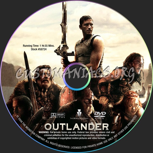 Outlander dvd label