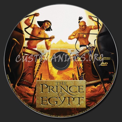 The Prince of Egypt dvd label