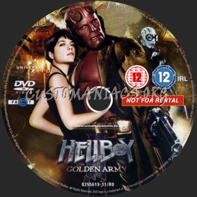 Hellboy 2 - The Golden Army dvd label