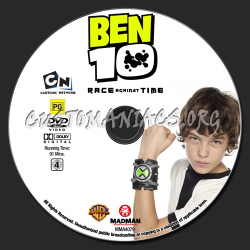 Ben 10 - Race Against Time dvd label
